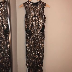 Versus black and gold dress